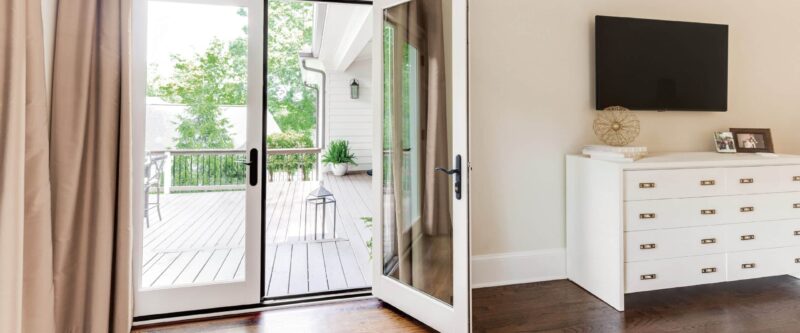 Interior door in the master bedroom